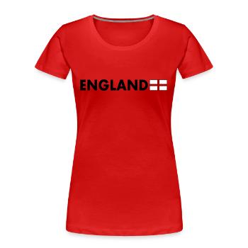 England - Women's Premium Organic T-Shirt - red - Front - Mia (176cm)