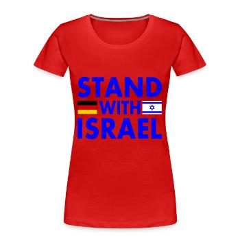 israel - Frauen Premium Bio T-Shirt - Rot - Vorne - Mia (176cm)
