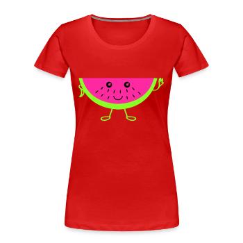 Melone - Frauen Premium Bio T-Shirt - Rot - Vorne - Mia (176cm)