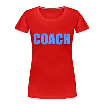 Coach - Frauen Premium Bio T-Shirt - Rot - Vorne - Mia (176cm)