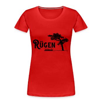 Rügen, pearl of the Baltic Sea - Women's Premium Organic T-Shirt - red - Front - Mia (176cm)