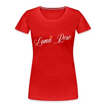 Luna Rose Name für Frauen Kinder Kleinkinder - Luna Rose - Frauen Premium Bio T-Shirt - Rot - Vorne - Mia (176cm)
