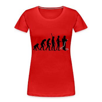 evolution_feuerwehr_b_2c - T-shirt bio Premium Femme - rouge - Devant - Mia (176cm)