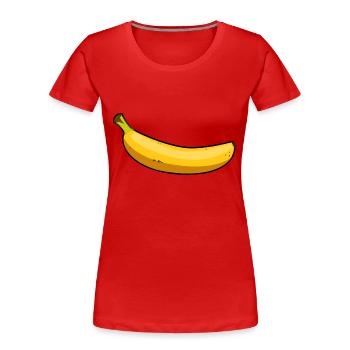 Banane - Frauen Premium Bio T-Shirt - Rot - Vorne - Mia (176cm)