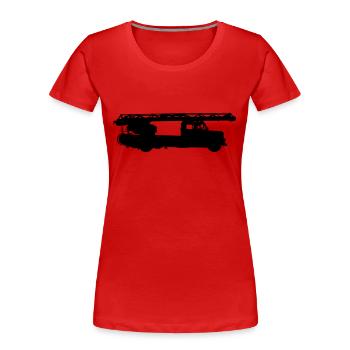 Rotary ladder fire brigade - Women's Premium Organic T-Shirt - red - Front - Mia (176cm)