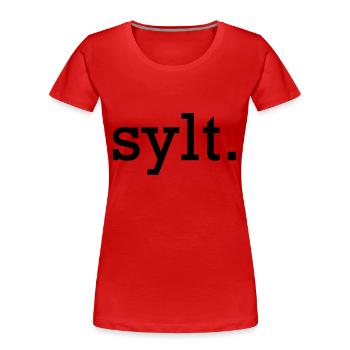 sylt. - Frauen Premium Bio T-Shirt - Rot - Vorne - Mia (176cm)