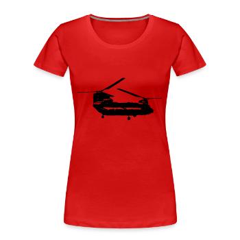 Chinook Helikopter - Frauen Premium Bio T-Shirt - Rot - Vorne - Mia (176cm)