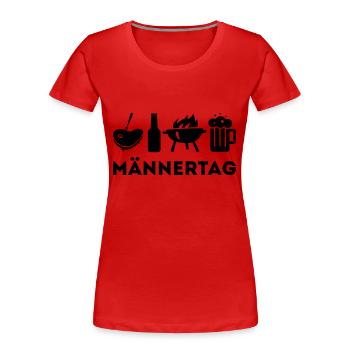 Männertag ASCENSION DAWG T-SHIRT - T-shirt bio Premium Femme - rouge - Devant - Mia (176cm)