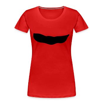 bohne - Frauen Premium Bio T-Shirt - Rot - Vorne - Mia (176cm)