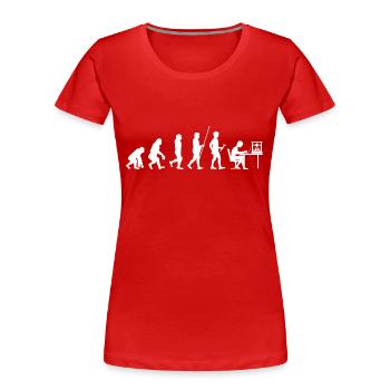 Evolution 3D Printer Printer Gift Shirt - Women's Premium Organic T-Shirt - red - Front - Mia (176cm)