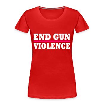 End gun violence - Frauen Premium Bio T-Shirt - Rot - Vorne - Mia (176cm)