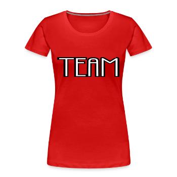 Équipe - T-shirt bio Premium Femme - rouge - Devant - Mia (176cm)