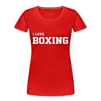 I can't I have BOXING BESTSELLER🌟🌟 - Women's Premium Organic T-Shirt - red - Front - Mia (176cm)