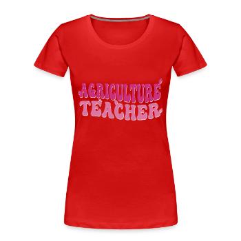 Agricultural teacher training of the future - Women's Premium Organic T-Shirt - red - Front - Mia (176cm)
