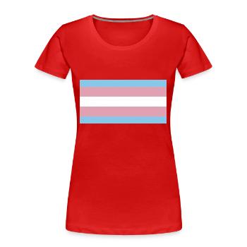 Trans Pride - Women's Premium Organic T-Shirt - red - Front - Mia (176cm)