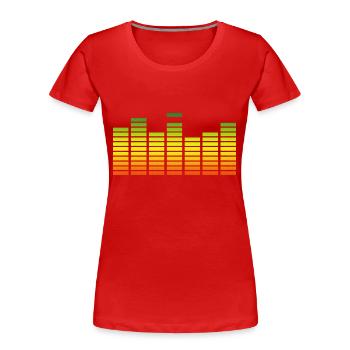 Reggae Musik Rastafari Jamaika - Frauen Premium Bio T-Shirt - Rot - Vorne - Mia (176cm)