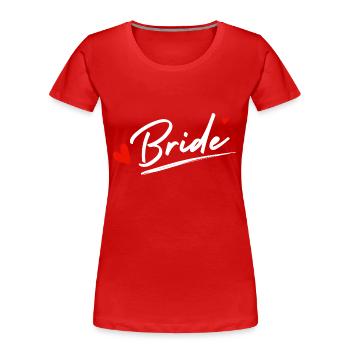Brautherzen - Brautgeschenk - Frauen Premium Bio T-Shirt - Rot - Vorne - Mia (176cm)