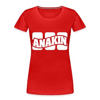 Anakin als Name - Frauen Premium Bio T-Shirt - Rot - Vorne - Mia (176cm)