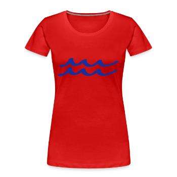wasser - Frauen Premium Bio T-Shirt - Rot - Vorne - Mia (176cm)