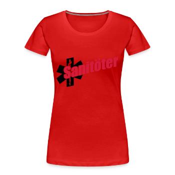 Sanitöter - Frauen Premium Bio T-Shirt - Rot - Vorne - Mia (176cm)