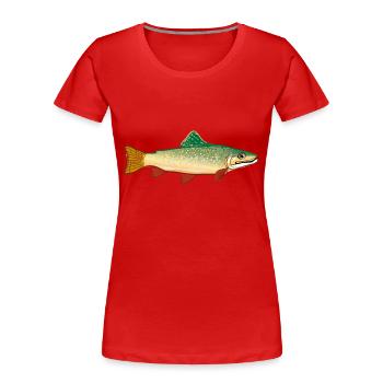 fish524 - Frauen Premium Bio T-Shirt - Rot - Vorne - Mia (176cm)