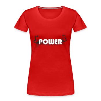 Muscle Power Fitness - Women's Premium Organic T-Shirt - red - Front - Mia (176cm)