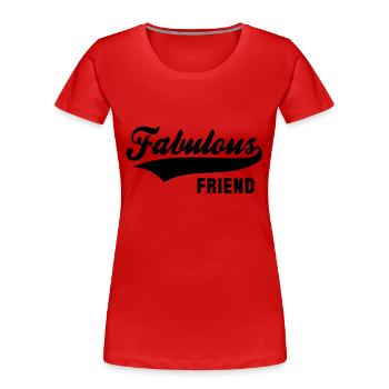 AMI fabuleux - T-shirt bio Premium Femme - rouge - Devant - Mia (176cm)