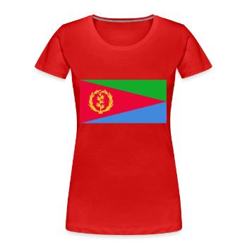 Drapeau de l'Érythrée - T-shirt bio Premium Femme - rouge - Devant - Mia (176cm)