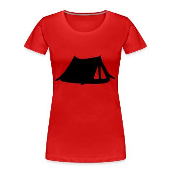 zelt - Frauen Premium Bio T-Shirt - Rot - Vorne - Mia (176cm)