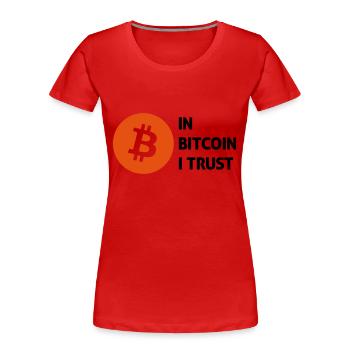 bitcoin - Frauen Premium Bio T-Shirt - Rot - Vorne - Mia (176cm)
