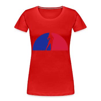 Sunset Mrs. Sexy - Women's Premium Organic T-Shirt - red - Front - Mia (176cm)