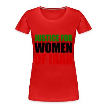 Justice for women of iran - Frauen Premium Bio T-Shirt - Rot - Vorne - Mia (176cm)