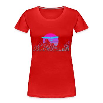 Hanggleiter Drachenflieger Deltasegler - Frauen Premium Bio T-Shirt - Rot - Vorne - Mia (176cm)