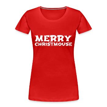 beard gang beards cat christmas beard funny - Frauen Premium Bio T-Shirt - Rot - Vorne - Mia (176cm)