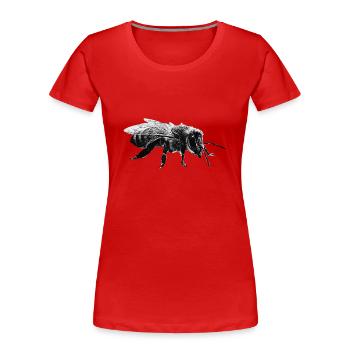 Bee - Women's Premium Organic T-Shirt - red - Front - Mia (176cm)