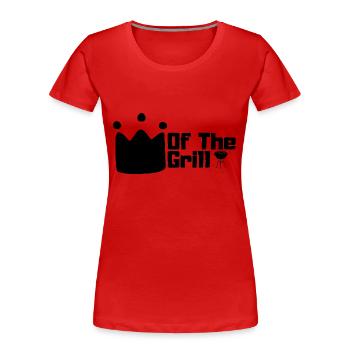 King Of The Grill - Women's Premium Organic T-Shirt - red - Front - Mia (176cm)