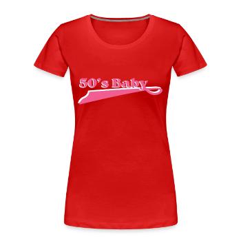Year 50 baby - Women's Premium Organic T-Shirt - red - Front - Mia (176cm)