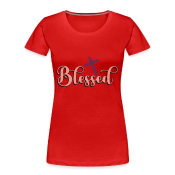 béni - T-shirt bio Premium Femme - rouge - Devant - Mia (176cm)