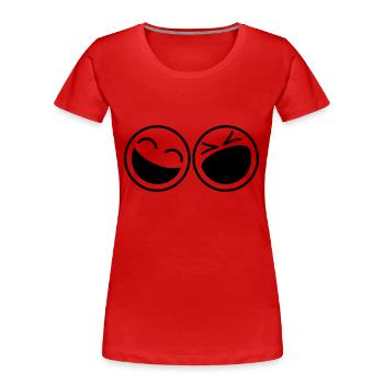 Smileys - Women's Premium Organic T-Shirt - red - Front - Mia (176cm)