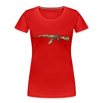 AK47 Camouflage - Frauen Premium Bio T-Shirt - Rot - Vorne - Mia (176cm)