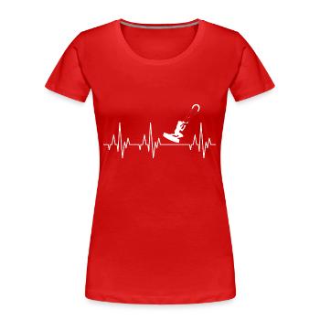 Heartbeat Kitesurfing Kiteboard Steering Kite Sailing - Women's Premium Organic T-Shirt - red - Front - Mia (176cm)