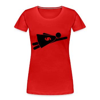 Super Hero - Frauen Premium Bio T-Shirt - Rot - Vorne - Mia (176cm)