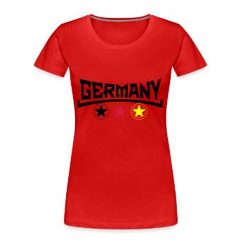 germany - Women's Premium Organic T-Shirt - red - Front - Mia (176cm)