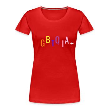 LGBTQIA+ - Women's Premium Organic T-Shirt - red - Front - Mia (176cm)