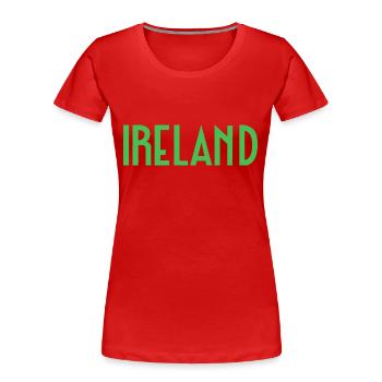 Irland - Frauen Premium Bio T-Shirt - Rot - Vorne - Mia (176cm)