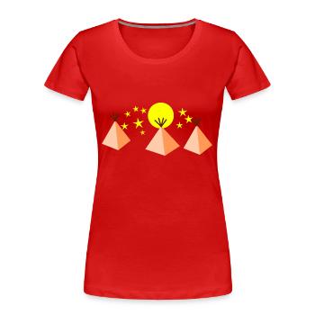 Tippie Moon and Sternejn - Women's Premium Organic T-Shirt - red - Front - Mia (176cm)