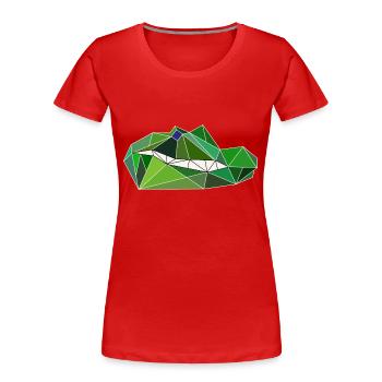 Crocodile - Women's Premium Organic T-Shirt - red - Front - Mia (176cm)