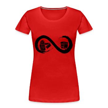 Imker bis ins Unendliche - Frauen Premium Bio T-Shirt - Rot - Vorne - Mia (176cm)