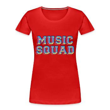 Groupe de musique Professeur de musique Musicien - T-shirt bio Premium Femme - rouge - Devant - Mia (176cm)