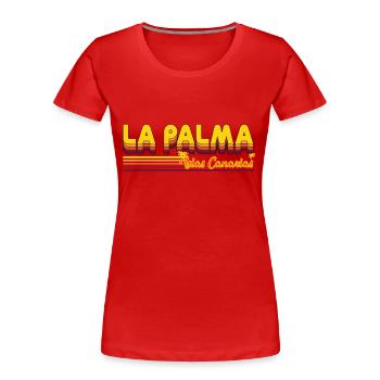 La Palma Island of the Canary Islands - Women's Premium Organic T-Shirt - red - Front - Mia (176cm)
